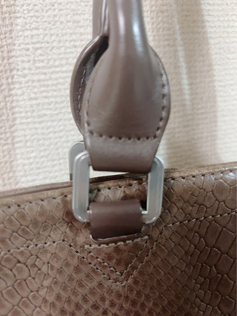 Longchamp Handbag GAbbey Python-style Leather - image 8