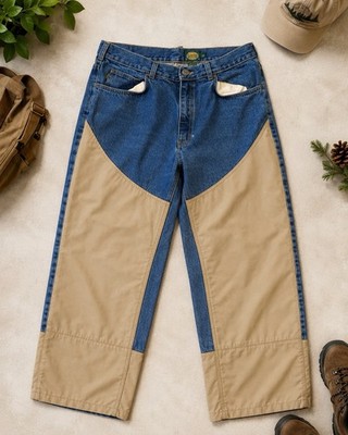 Cabela s Men s 36x30 Denim Khaki Nylon Brush Hunting Outdoor Pants