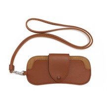 Glasses Case Sunglasses Case Glasses Sleeve Soft Eyeglass Case For Brown-strap