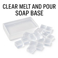 Clear Glycerin Soap Base 1 lb   Transparent Melt  Pour Block for DIY Soap