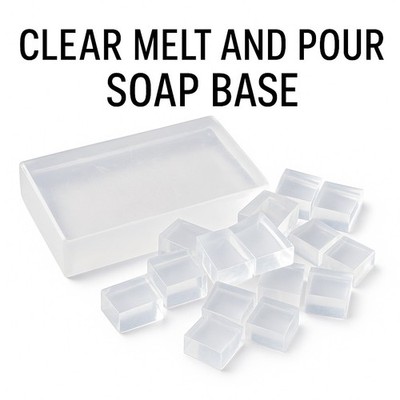 Clear Glycerin Soap Base 1 lb   Transparent Melt & Pour Block for DIY Soap