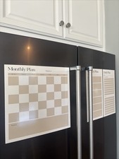 Magnetic Dry Erase Calendar for Fridge Pack of 3 Magnetic Monthly Meal Plan List