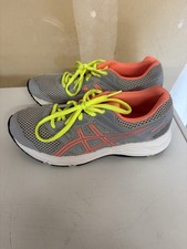 ASICS Kids Gel Contend 5 Grade School Running Gray/Coral Sneakers