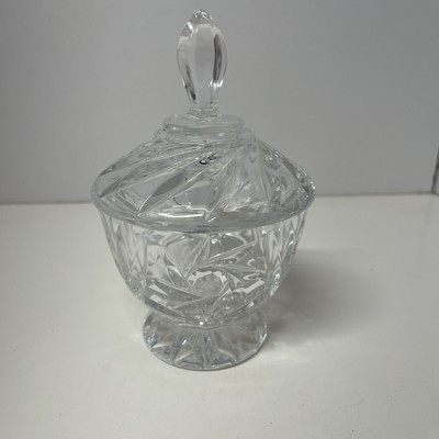 Vintage American Brilliant Eleanor Cut Crystal Sugar Bowl