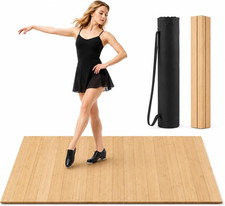 Premium Bamboo Foldable Tap Dance Floor with Non-Slip Backing Carry Bag