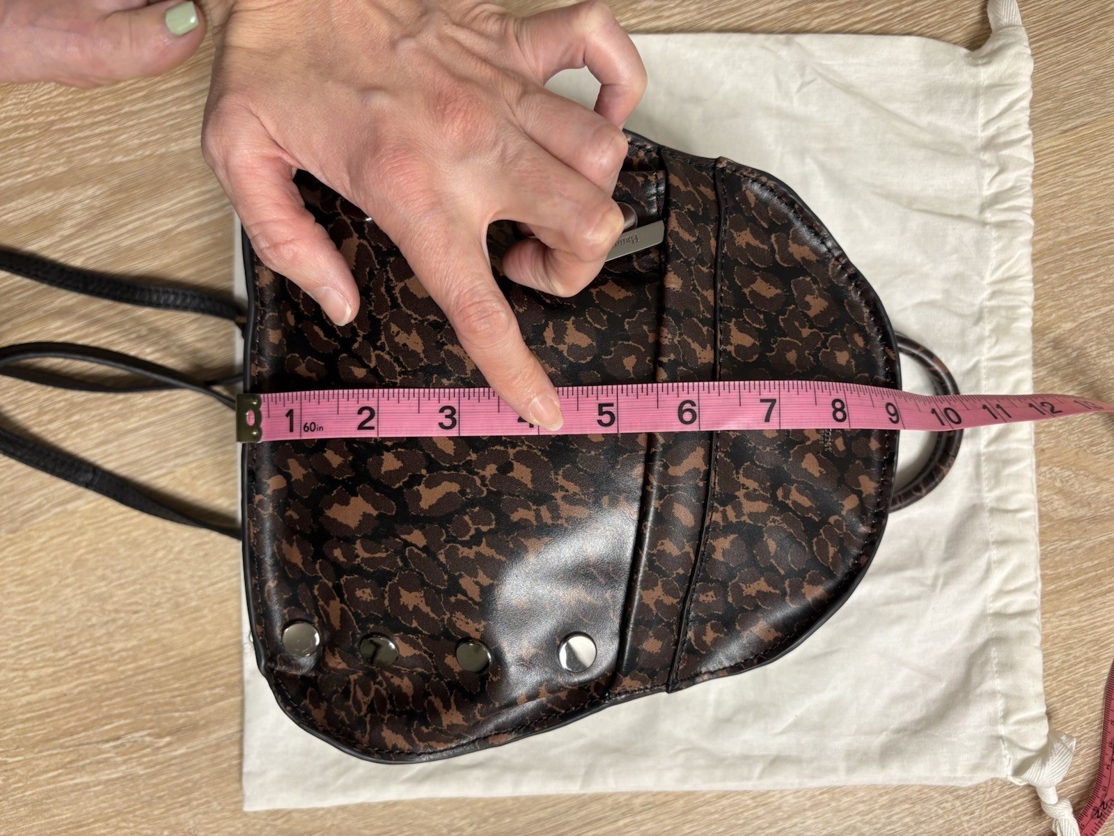 Hammitt Shane Leopard Backpack EUC - image 11