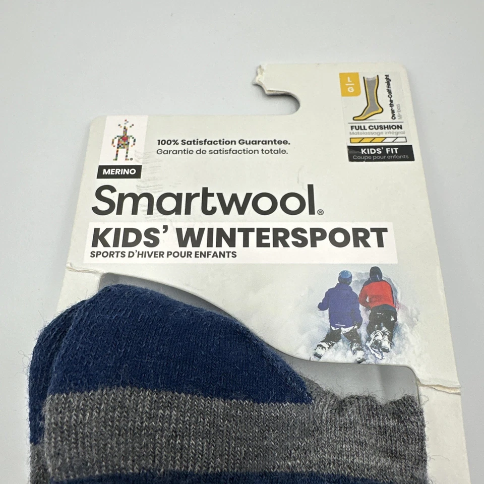 Calcetines grandes Smartwool para niños deportes de invierno patrón Yeti cojín completo sobre la pantorrilla Foto 3 de 4