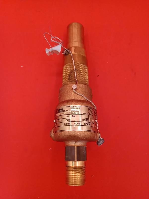 Apollo 511DCDJMAA0275 Bronze Safety Relief Valve 275 PSI 1/2" MNPT x 3/4" FNPT