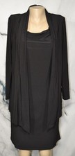 R  M RICHARDS NEW NWT Black Stretchy Dress with Attached Jacket 10 Made in USA