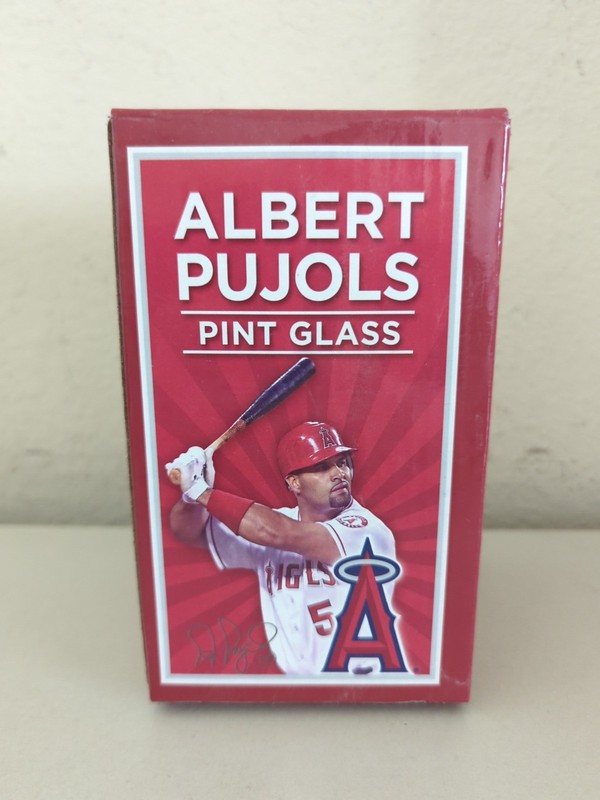 Los Angeles Angeles of Anaheim Albert Pujols Farmer John Beer Pint Glass