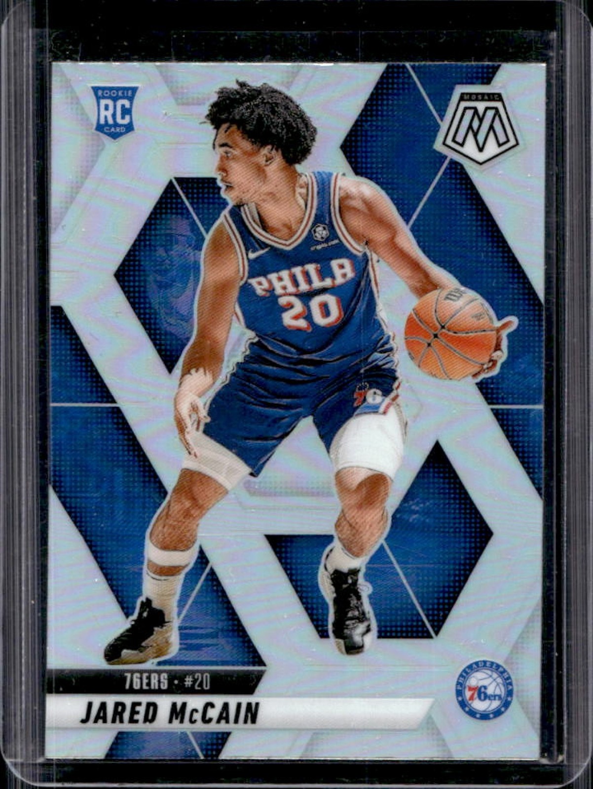 2024-25 Panini Mosaic Jared McCain RC Silver Prizm Rookie #228 76ers
