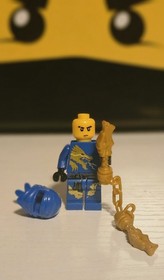 NEW Ninjago Jay DX w Golden Nunchucks of Lightning Custom Lego Minifigure 2521