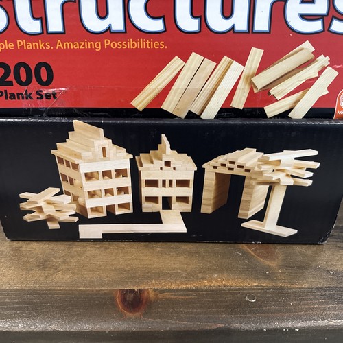 Keva Structures Pine Plank Set Stacking Building Toy - 200 Pcs w/1 Plank Missing - Picture 4 of 5