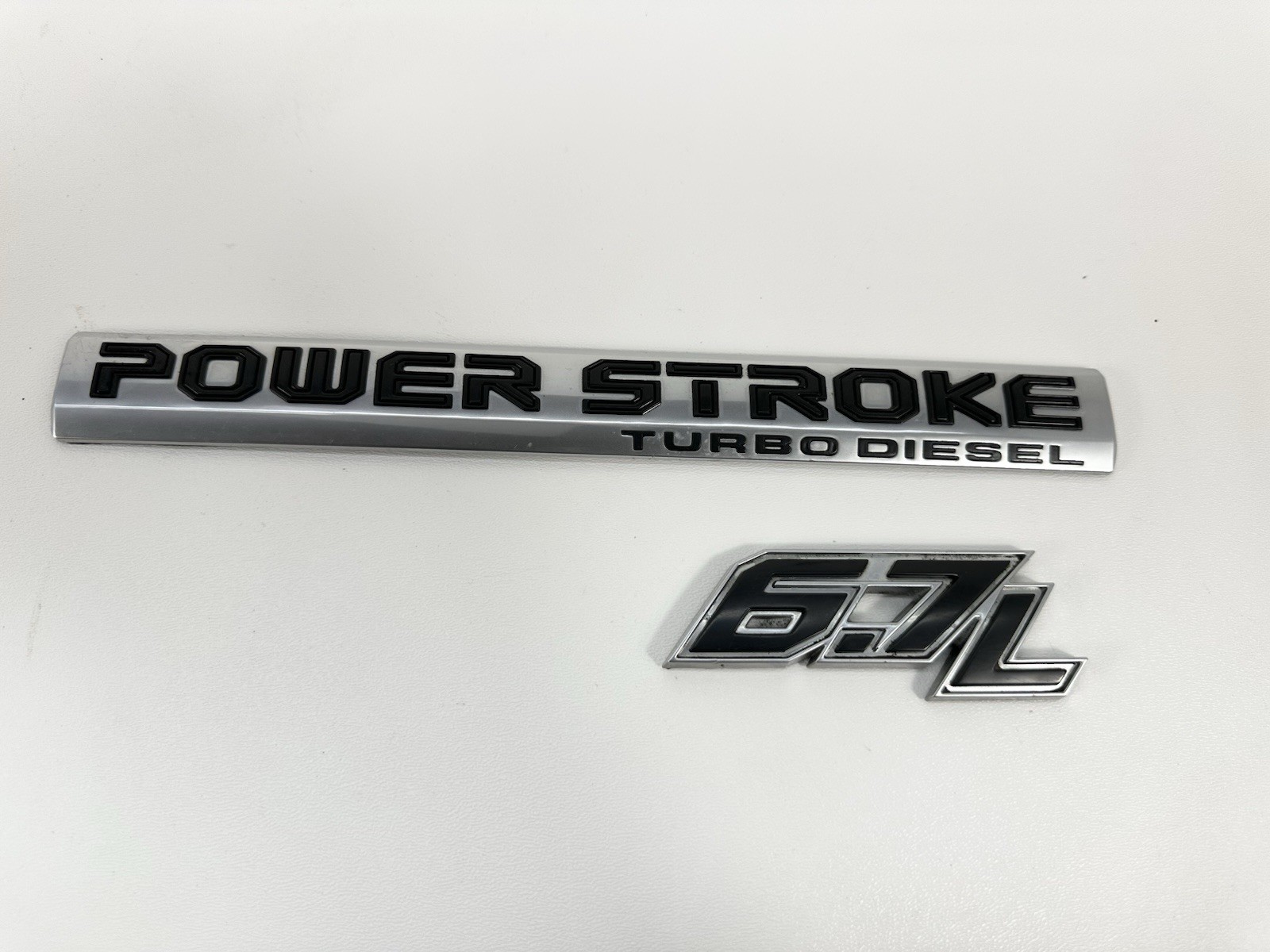OEM 2017-2022 Ford Power Stroke Turbo Diesel 6.7L Name Plate Side Fender Emblem