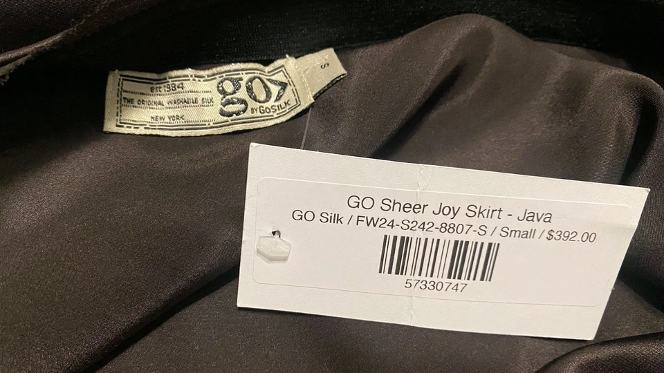 Maxi Falda Grunge Etérea 100 % Seda Go Talla S De Colección Años 90 Para Mujer Marrón Chocolate Foto 4 de 4