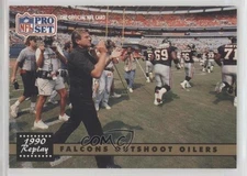 1991 Pro Set 1990 Replay Jerry Glanville Atlanta Falcons Jessie Tuggle #325 7k6