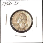 1952-D Washington Quarter - Actual Coin Shown - Free Shipping, 90% silver