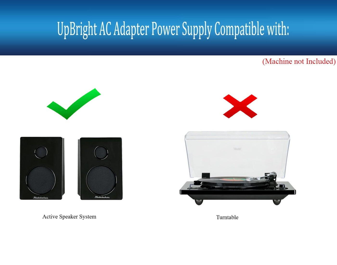 AC Adapter Charger For Spectra Studebaker SB6077 Bluetooth Stereo Audio System