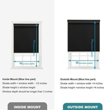 Changshade CUSTOM Blackout Cordless Roll-up Blinds Roller Shades Window Blinds