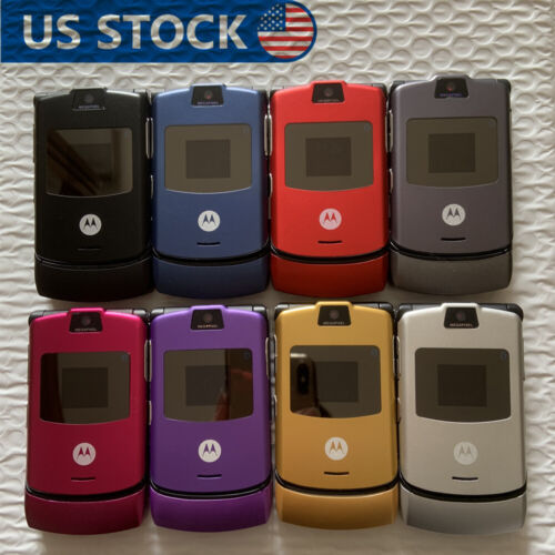 Motorola RAZR V3 Unlocked Flip Bluetooth GSM 850 /900 /1800 /1900 Mobile Phone - Picture 1 of 31