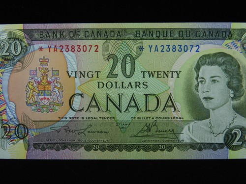 1969 $20 Bank of Canada Banknote *YA 2383072 Lawson Bouey Replacement Bill EF-AU - Picture 11 of 21