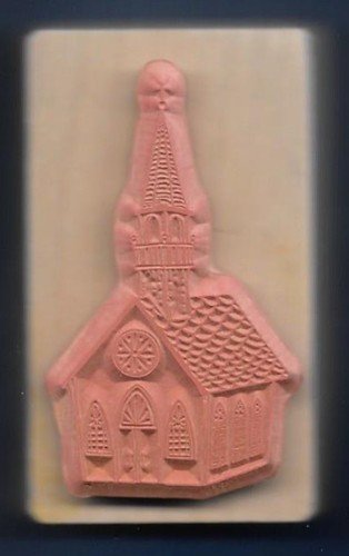 CHURCH STEEPLE TOWN Country Landscape Building D-005 PSX Petaluma RUBBER STAMP - Picture 2 of 3