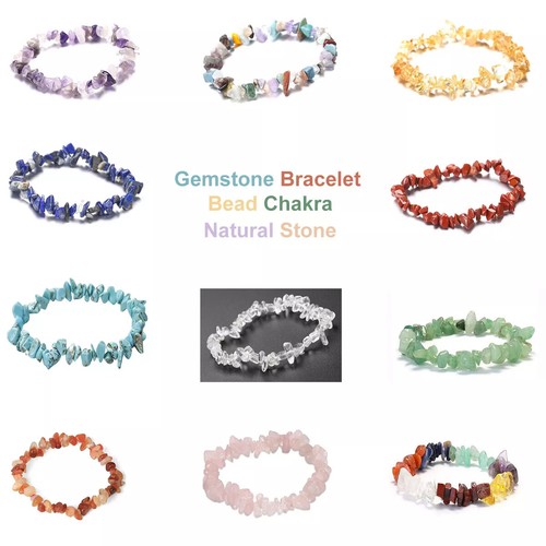 Pulsera de cuentas de piedras preciosas de chakra curativas de cristal natural piedra preciosa de protección - Imagen 2 de 49