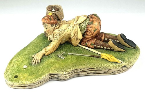 Figura de golf de arcilla de colección 840 Silly Golfer Naturecraft Inglaterra 1974 Hombre Cueva - Imagen 2 de 8