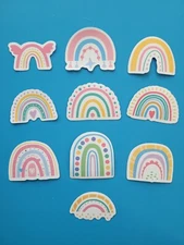 STICKERS x 10 RAINBOW Assorted Paper Crafts Sticker R12A