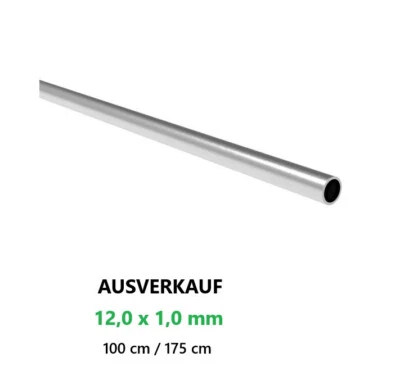 SELLON24 AUSVERKAUF Edelstahl Rundrohr Edelstahlrohr Ø 12 x 1,0 mm Füllstabrohr 100 / 175
