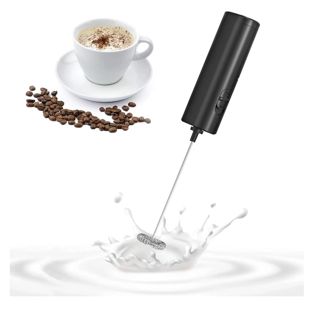 Milk Frother Wand - Electric Milk Frother Handheld Stainless Steel Whisk - Ha...