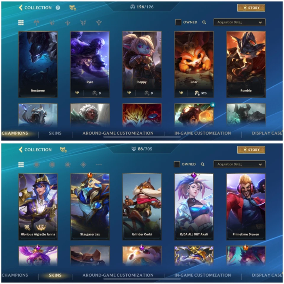 Cuenta Wild Rift EUNE - CHALLENGER - Top 50 Kalista (S18) - TODOS los campeones - 101 skins Foto 3 de 4