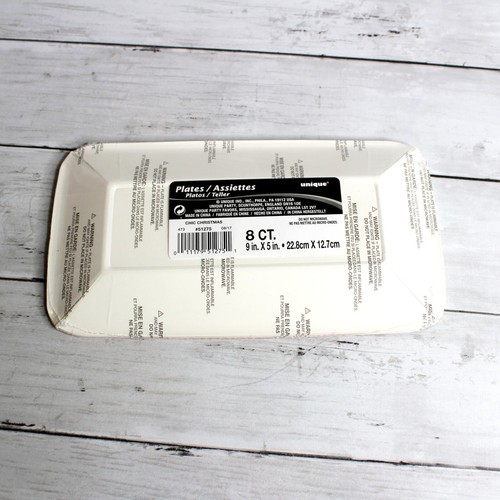 Unikat Dessert Snack Pappteller Set Weihnachten rot grün metallic gold - Bild 5 von 5