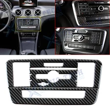 Carbon Fiber Center Control CD Panel Decor Cover Trim For Mercedes Benz GLA CLA
