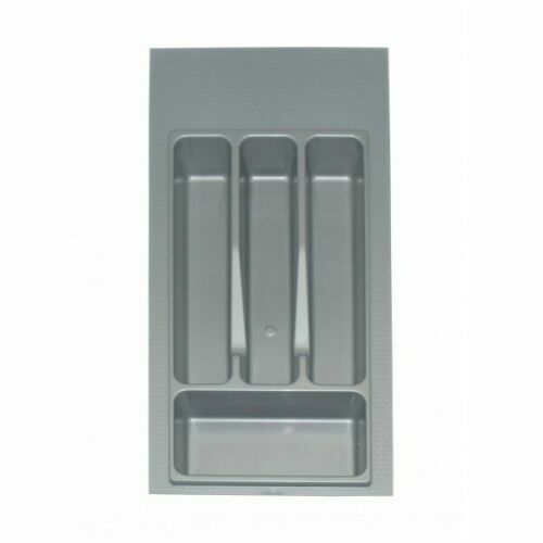 Lennox Portaposate Doppio Mixy 31x39,5 Cm - Crema E Grafite - Organizzatore Per Posate In Polipropilene