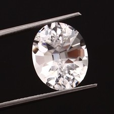 15x12 MM - AAA Natural Ceylon White Sapphire Oval Loose Master Cut Gemstone