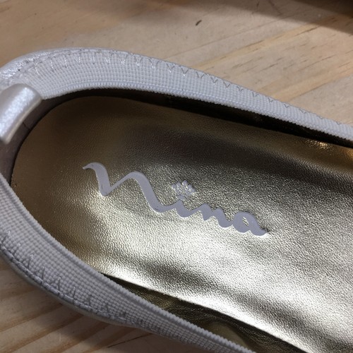 Nina Shoes Youth 4 M Ballet Flats White Leather Slip On Butterfly Twists NEW - Picture 16 of 18
