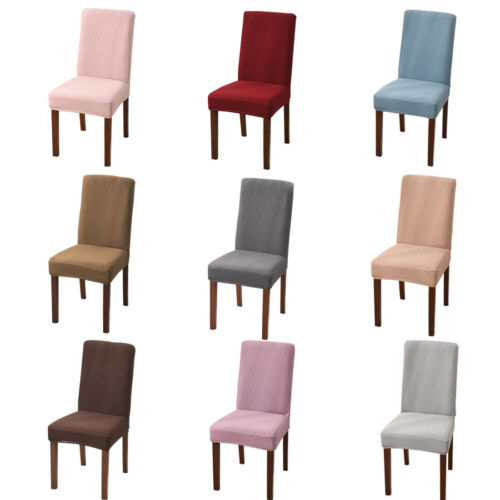 Stretch Dining Chair Seat Covers Slip Wedding Banquet Party Removable Slipcover - Picture 2 of 35