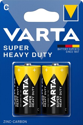 4x Varta Superlife C R14 1,5V Zink-Kohle Batterien   Ideal für Fernbedienungen