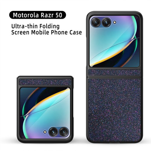 For Motorola Razr+/Ultra 2025/2024 Bling Glitter PC Case w/Screen Protector Film - Picture 8 of 18