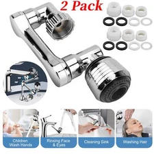 2Pack Universal 1080° Swivel Extension Faucet Aerator Rotate Robotic Arm Kitchen
