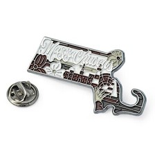 Massachusetts State Enamel Lapel Pin   US Sta...