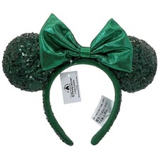 Ears Edition Minnie Mouse Emerald Green Sequins Disney Inspired Ears Headband
