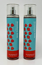 2 BATH BODY WORKS STRAWBERRY SODA FINE FRAGRANCE MIST SPRAY SPLASH LARGE 8 OZ