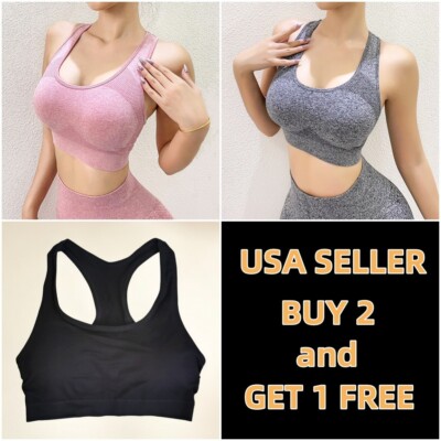 Fast Dry Padded Sport Bras Seamless Wire Free Weight Support Tank Sports Yoga