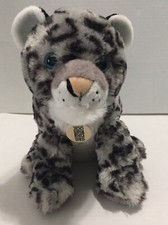 Wild Republic Houston Zoo Snow Leopard Plush Gray White