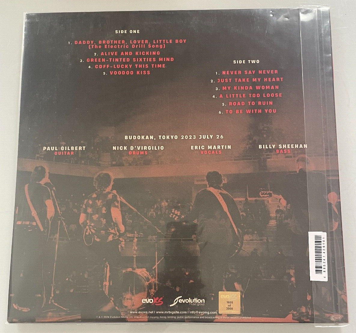 Mr. Big - Lean Into It Live - RSD 2024 #1605/3000 Color Vinyl LP