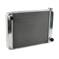 2 Row 26" x 19" Aluminum Single Pass Radiator With Drain Switch For GM Chevy