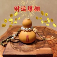 Natural Gourd Wealth Decor Open Mouth Gourd God of Wealth Home Office Ornament
