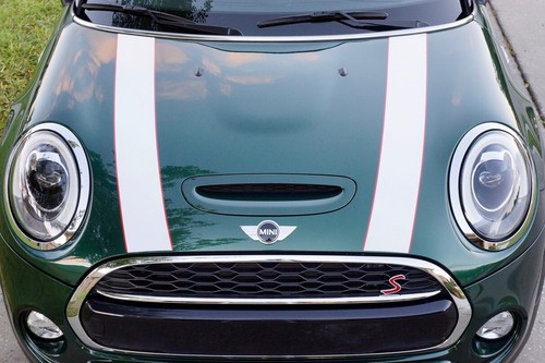 White with Red Hood Stripes for Mini Cooper 2014 to 2024 F55 F56 - Exact Fit - Bild 2 von 5